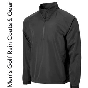 TGW Men's Black Golf Rain Jacket